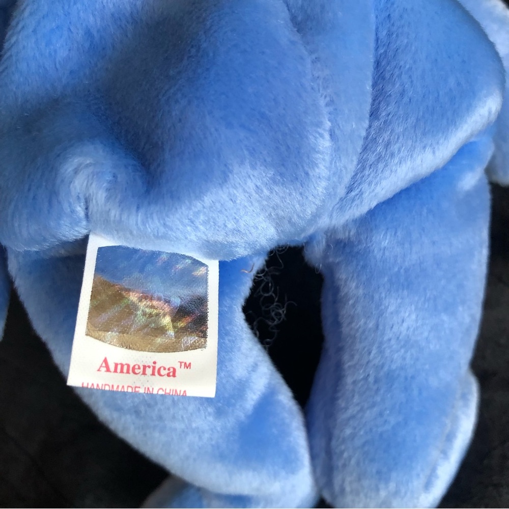 2001 Ty Beanie Baby America Commemorative Blue Patriotic September 11th Bear nwt - Picture 8 of 10